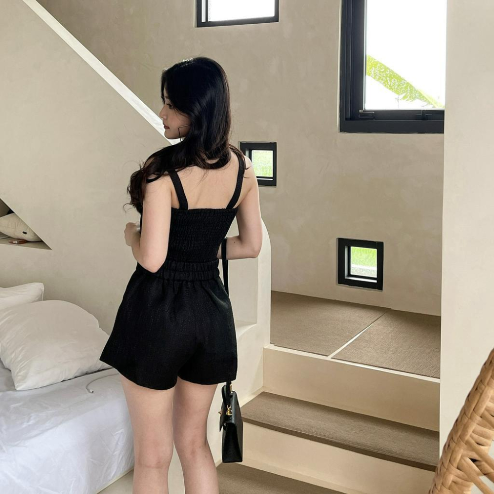 【DOE.FF】氣質小香背心套裝 (現貨)  套裝女 休閒套裝 運動套裝 氣質套裝 甜美套裝 背心女 小香風 短褲女-細節圖4