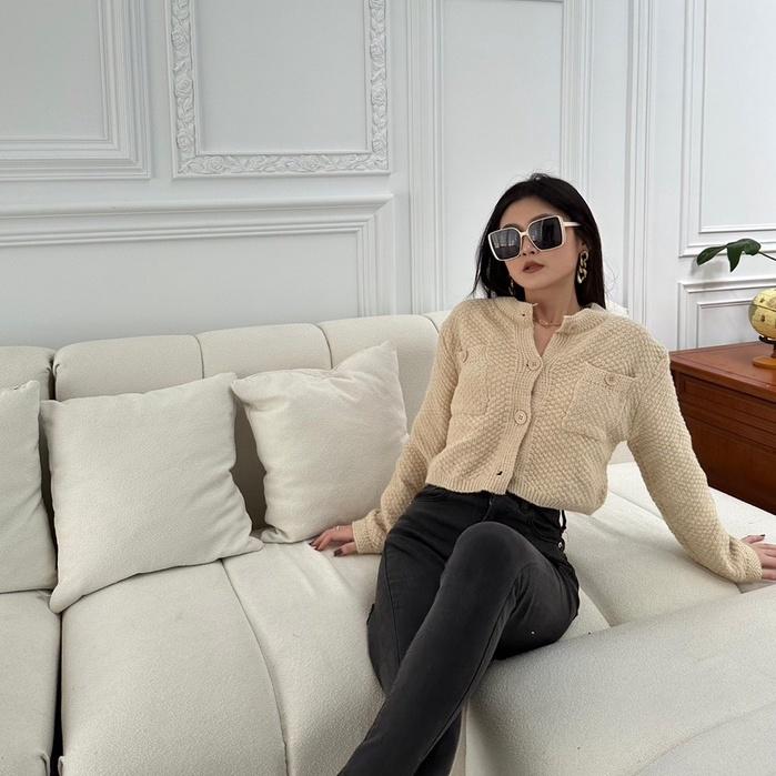 【DOE.FF】亮麗針織開釦毛衣｜現貨｜針織外套 針織上衣 毛衣女 毛衣外套 外套女 打底衫 針織衫 韓國女裝 秋冬女-細節圖5