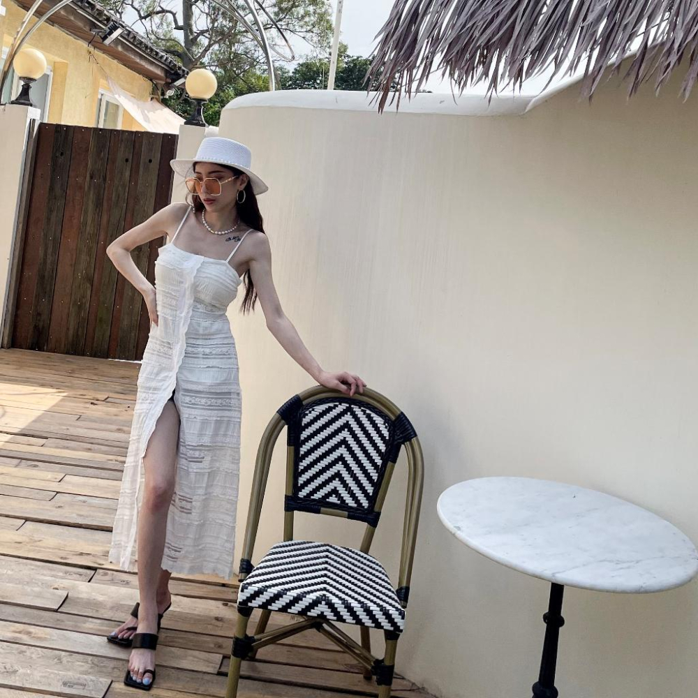 【DOE.FF】 渡假蕾絲細帶長洋 (現貨) 洋裝 連身裙 顯瘦洋裝 長洋 渡假洋裝 背心洋裝 背心女-細節圖5