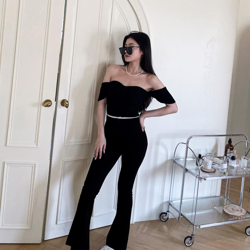 【DOE.FF】 溫柔桃心斷袖上衣 (現+預) 短袖上衣 平口上衣 一字領上衣 露肩上衣 上衣女 背心女 粉色上衣女-細節圖4