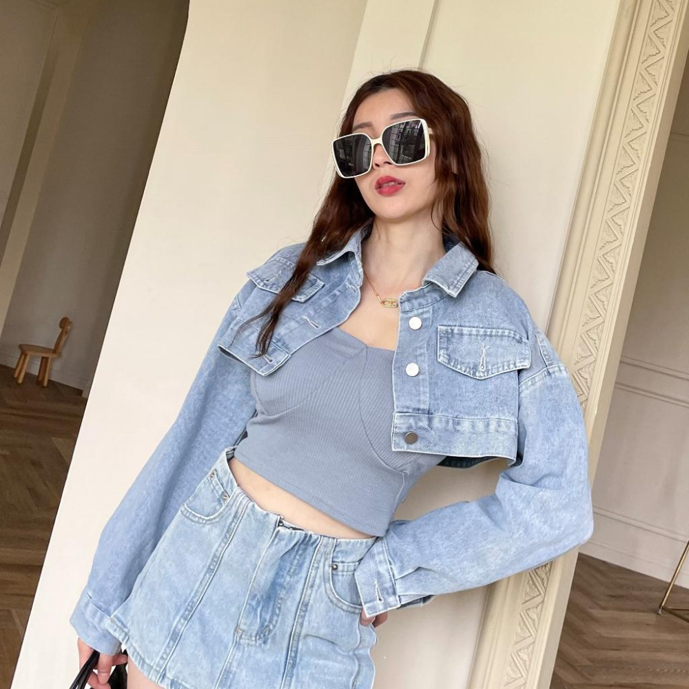 【DOE.FF】 造型牛仔褲裙 (現貨) 短裙 牛仔短裙 a字裙 褲裙 牛仔裙 牛仔短褲 短褲女 短裙女 短褲女-細節圖5