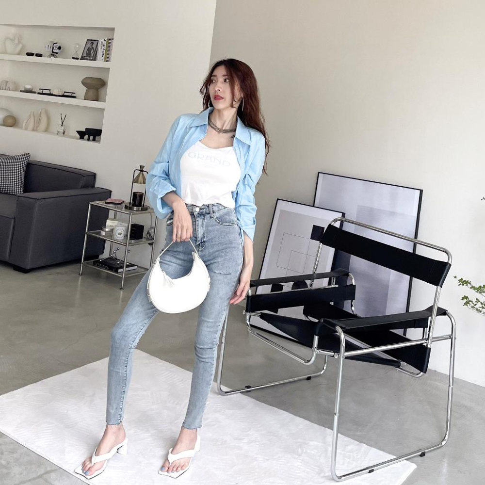 【DOE.FF】 字母背心+襯衫兩件套 (現+預) 兩件套上衣 套裝女 短版背心 短版襯衫 襯衫女 粉色上衣 上衣女-細節圖6