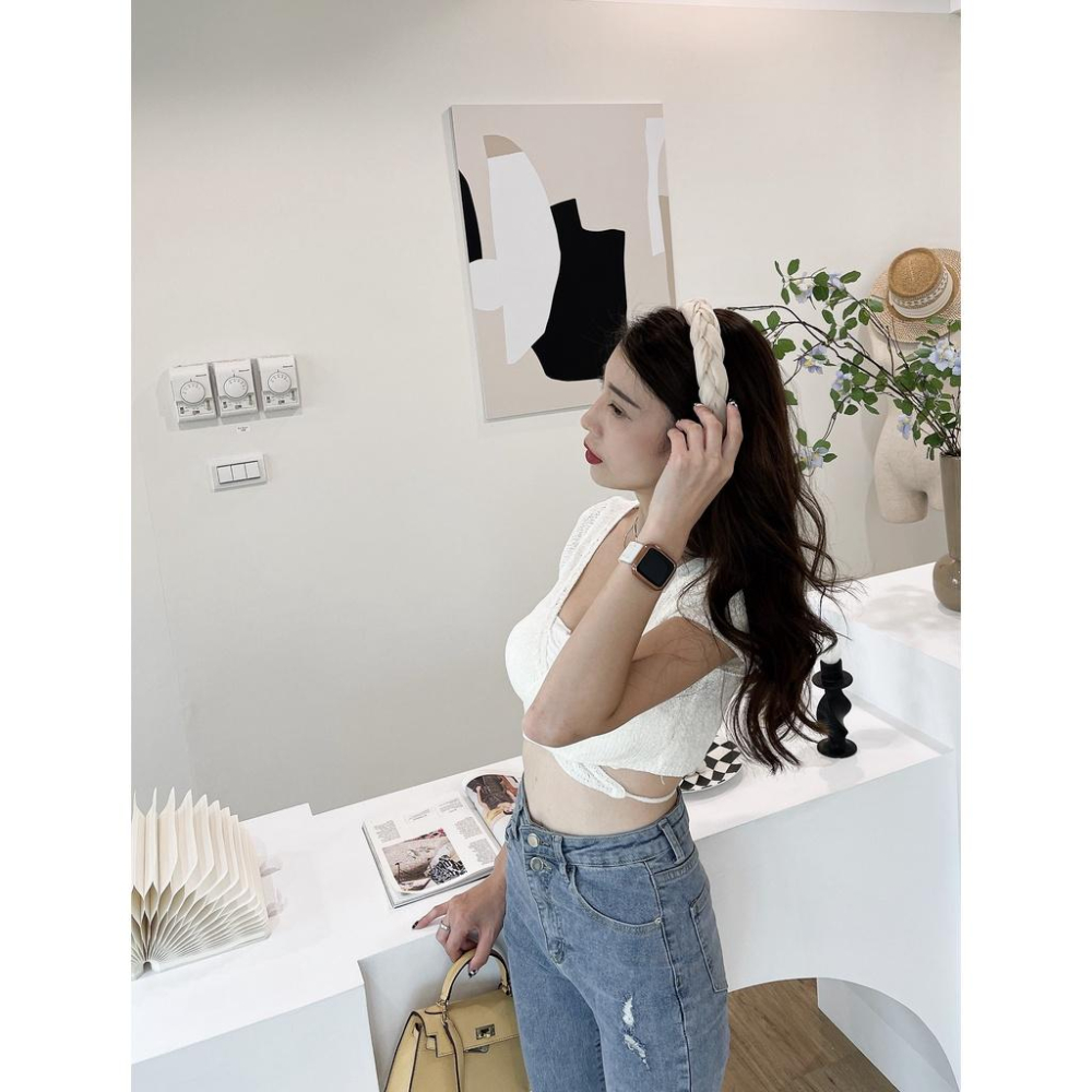 【DOE.FF】 麻花編紗質髮箍  (現貨) 韓國髮飾 頭飾 韓國 韓系 寬帶髮箍 韓版 快速出貨 可愛髮箍 穿搭配件-細節圖3