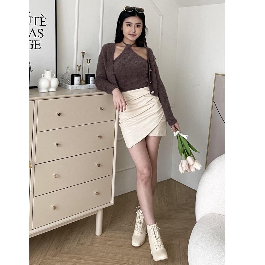 【DOE.FF】經典綁帶車線造型踝靴 ｜現貨｜氣質 秋冬 高級感 韓國 韓版 長靴 過膝靴 長靴 短靴-細節圖2