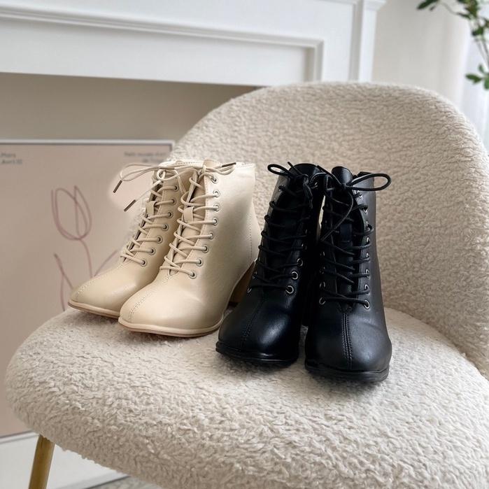 【DOE.FF】經典綁帶車線造型踝靴 ｜現貨｜氣質 秋冬 高級感 韓國 韓版 長靴 過膝靴 長靴 短靴-細節圖4