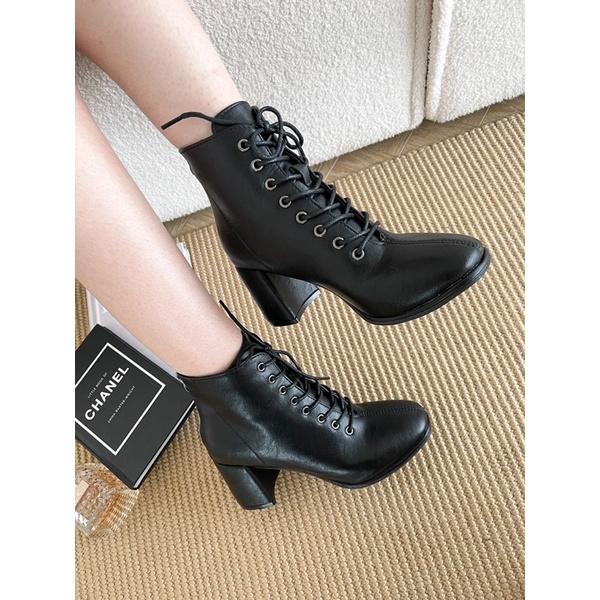 【DOE.FF】經典綁帶車線造型踝靴 ｜現貨｜氣質 秋冬 高級感 韓國 韓版 長靴 過膝靴 長靴 短靴-細節圖6