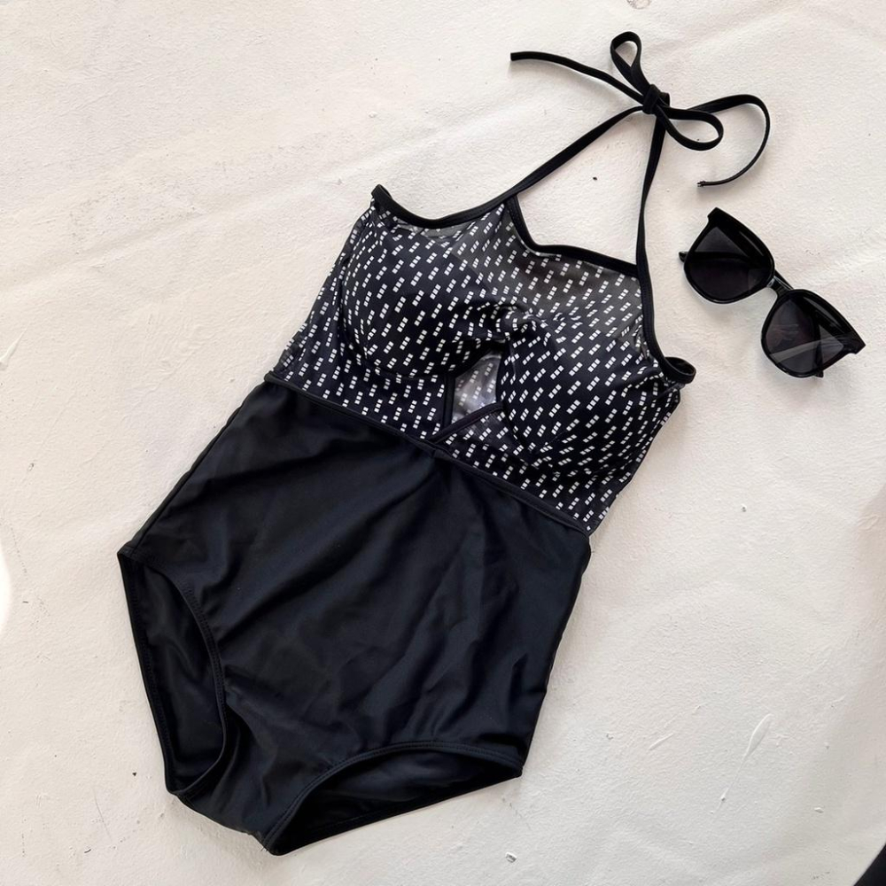 【DOE.FF】假兩件式連身bikini  (現貨) 比基尼 泳衣 辣妹風 歐美風 女裝 套裝女 性感內衣-細節圖3