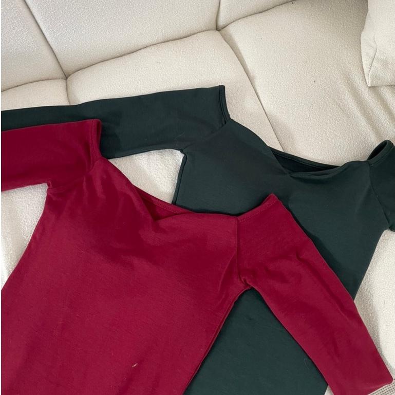 【DOE.FF】 歐美桃心裸肩包臀短洋｜現貨｜ 洋裝 連身裙 短裙 包臀裙 辣妹 上衣女 一字領洋裝-細節圖2