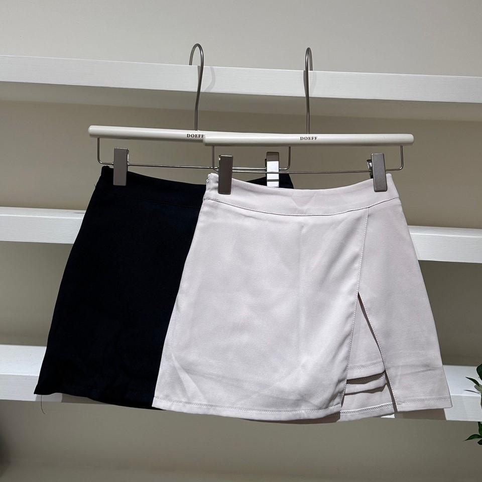 【DOE.FF】 顯瘦開岔西裝短裙 XS~L(現貨) 褲裙 短裙 a字裙 高腰短裙 短裙女 顯瘦短裙 雪紡短裙 迷你裙-細節圖9