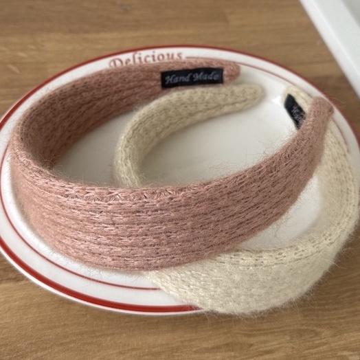 【DOE.FF】韓國毛線寬髮箍/髮飾/飾品｜現貨｜-細節圖2