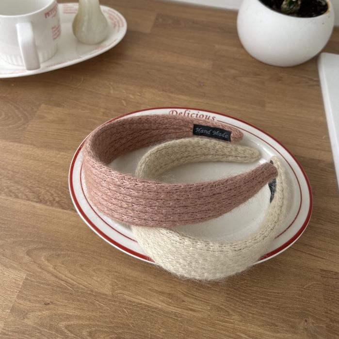 【DOE.FF】韓國毛線寬髮箍/髮飾/飾品｜現貨｜-細節圖3