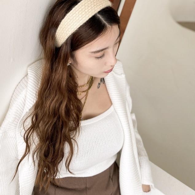 【DOE.FF】韓國毛線寬髮箍/髮飾/飾品｜現貨｜-細節圖6