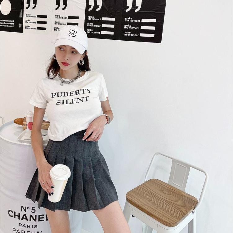 【DOE.FF】學院風百摺裙 (現貨) 百褶裙 學院風 高腰短裙 辣妹 高腰褲裙 顯瘦短裙 A字裙-細節圖3