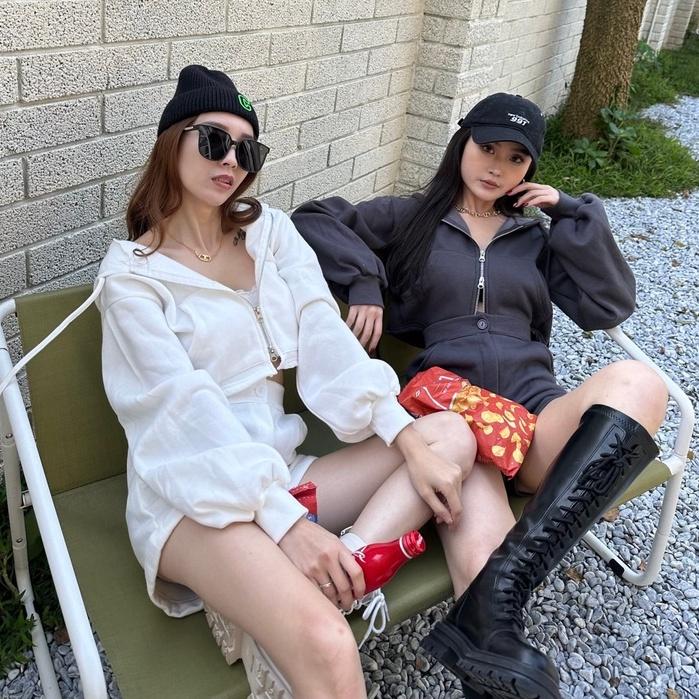 【DOE.FF】 韓國QQ休閒內刷毛套裝SET｜現貨｜連帽外套 A字短褲 休閒套裝 運動套裝-細節圖3