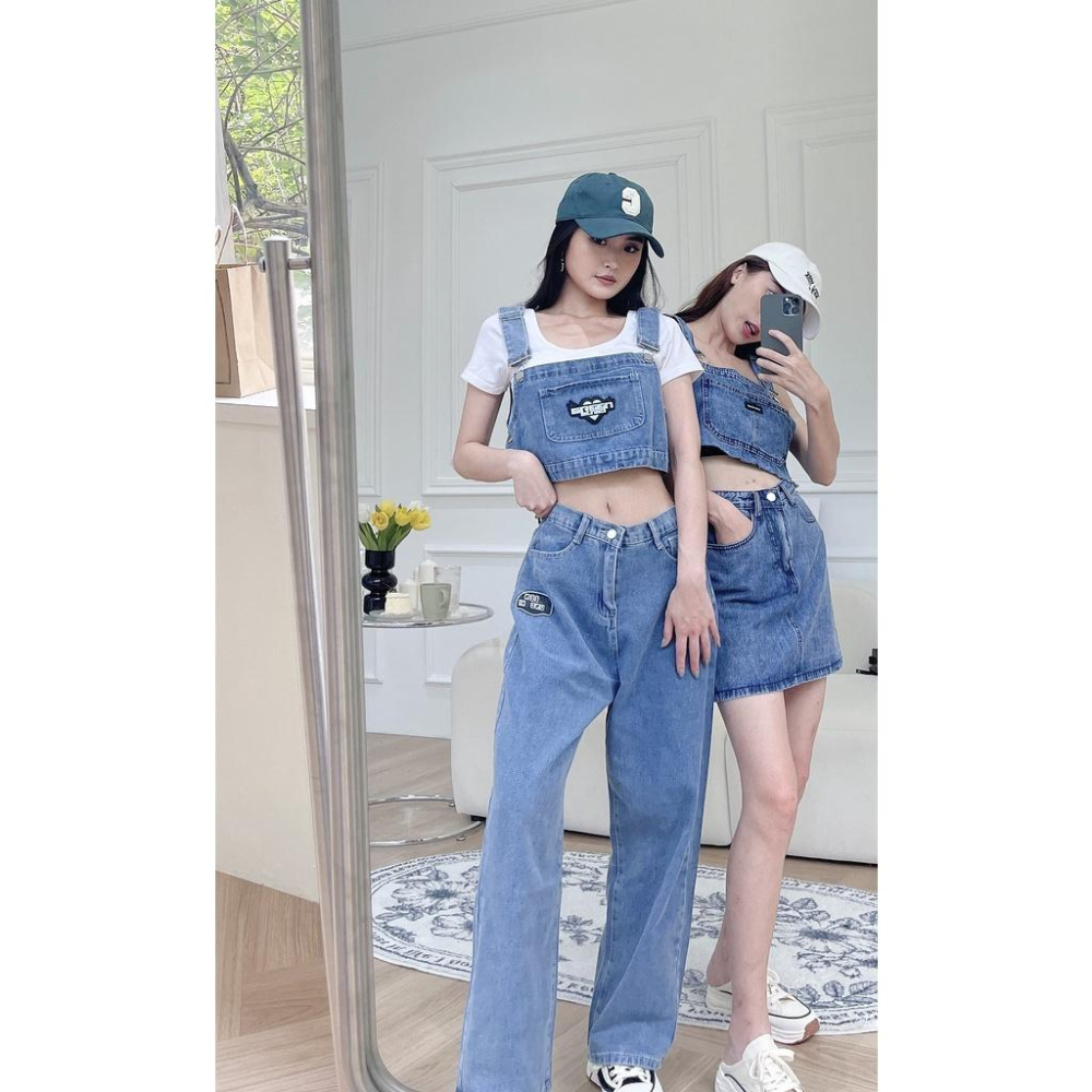 【DOE.FF】 標籤牛仔吊帶套裝 ❘ 現貨·福利品 ❘ 牛仔套裝 牛仔裙 牛仔背心 兩件式套裝 韓版 韓國 SET-細節圖6