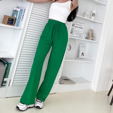 【DOE.FF】涼感面膜寬褲 (現貨) 寬褲 長褲女 顯瘦長褲 休閒長褲 高腰長褲 闊腿褲 居家服 運動長褲 女裝-細節圖8