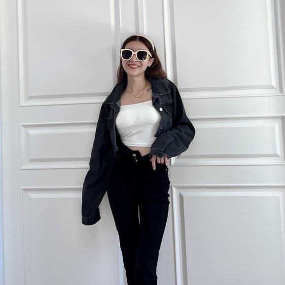 【DOE.FF】 俐落超短不修邊牛仔外套｜現貨｜牛仔外套短版 女生 韓版-細節圖5