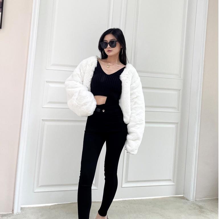 【DOE.FF】純黑彈性魔術小腳褲｜現貨｜彈力牛仔褲 彈力褲 長褲女 牛仔長褲 黑色長褲 韓國長褲 ＩＮＳ風 快速出貨-細節圖3