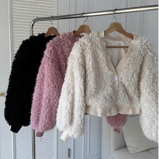 【DOE.FF】 QQ泰迪抽鬚單釦縮腰外套｜現貨｜ 厚外套 保暖外套 聖誕節 秋冬 防風 大衣-細節圖2