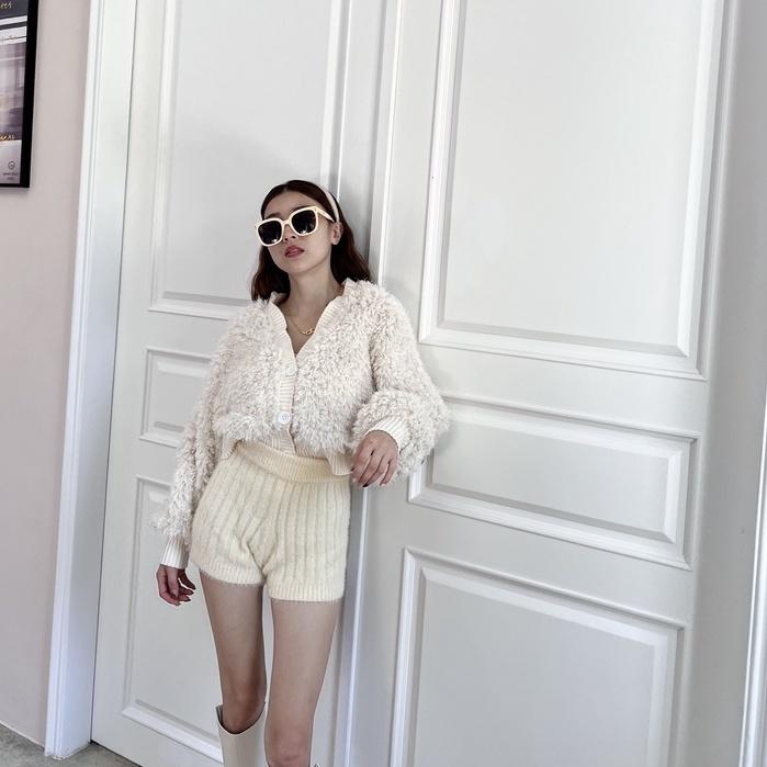 【DOE.FF】 QQ泰迪抽鬚單釦縮腰外套｜現貨｜ 厚外套 保暖外套 聖誕節 秋冬 防風 大衣-細節圖6