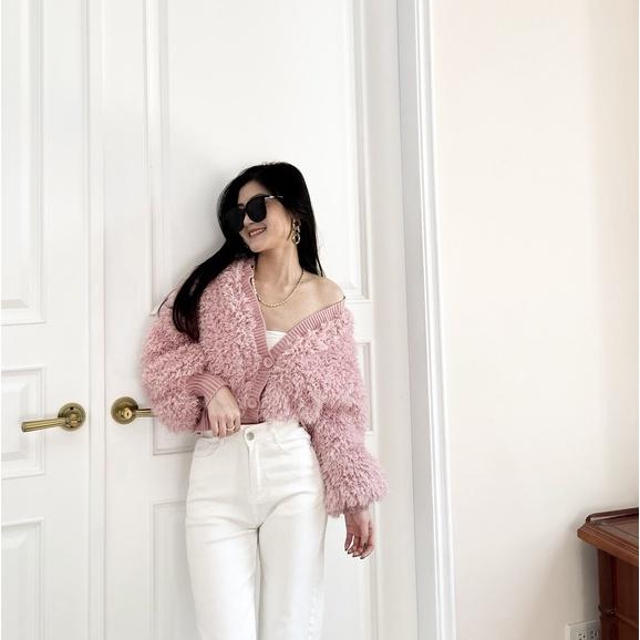 【DOE.FF】 QQ泰迪抽鬚單釦縮腰外套｜現貨｜ 厚外套 保暖外套 聖誕節 秋冬 防風 大衣-細節圖7