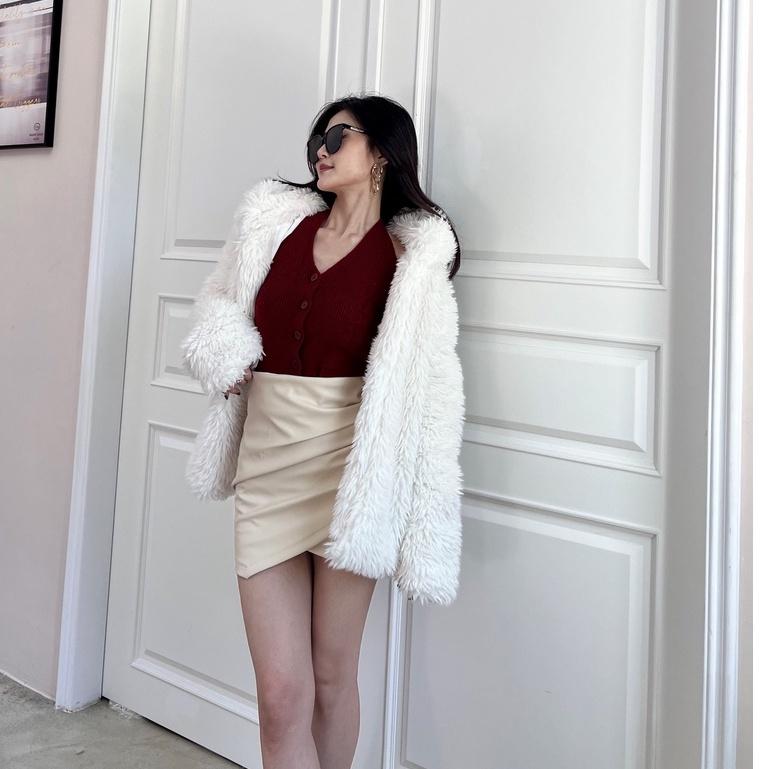 【DOE.FF】新品上市皮草連帽大衣外套｜現貨｜連帽外套 保暖外套 毛外套 冬天外套女  毛毛外套 毛毛上衣 INS-細節圖4