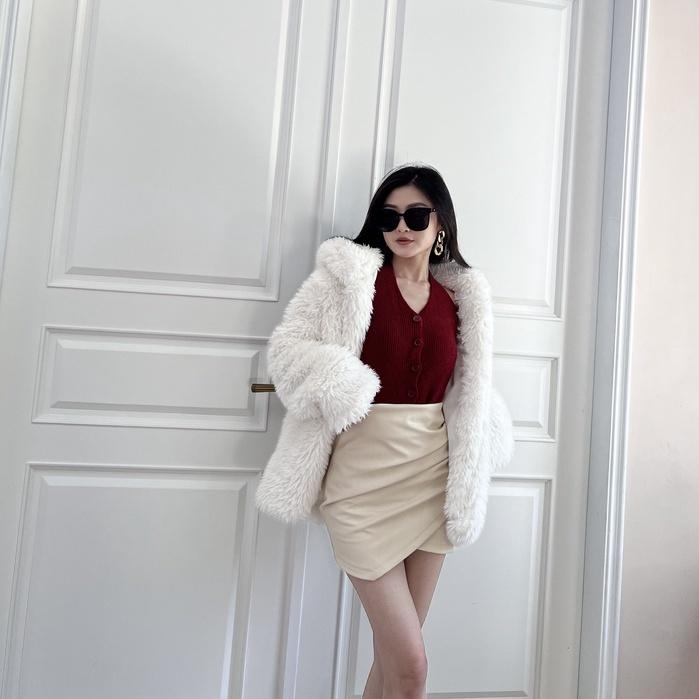 【DOE.FF】新品上市皮草連帽大衣外套｜現貨｜連帽外套 保暖外套 毛外套 冬天外套女  毛毛外套 毛毛上衣 INS-細節圖5