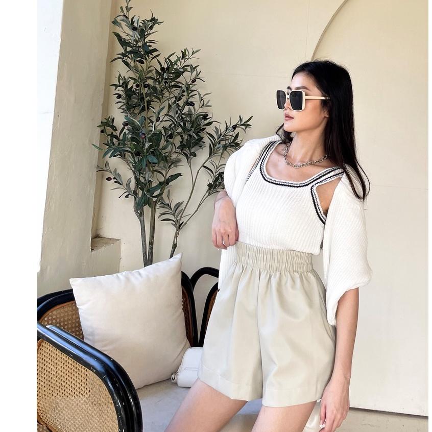 【DOE.FF】穿不好的外套滾邊兩件套｜現貨｜套裝女 秋冬 毛衣 女裝 快速出貨 背心女 針織外套 歐美 韓國 韓版-細節圖7