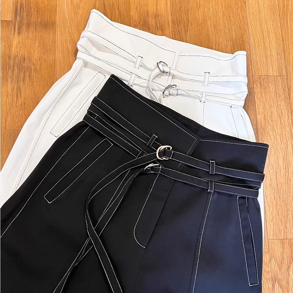 【DOE.FF】 高腰車線西裝寬褲 (現貨) 寬褲 落地寬褲 雪紡長褲 高腰長褲 顯瘦長褲 直筒褲 西裝褲 長褲女-細節圖8