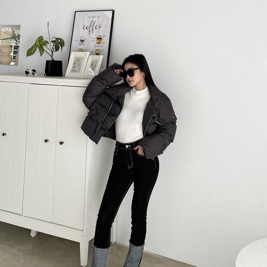 【DOE.FF】韓國翻領羽絨防風短外套｜現貨｜-細節圖3