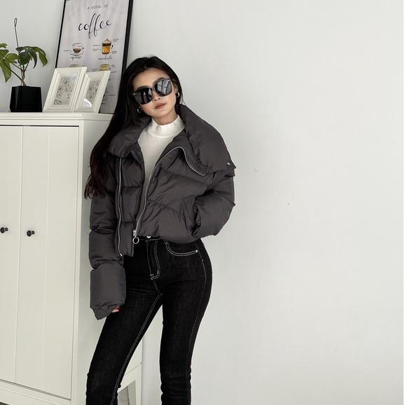 【DOE.FF】韓國翻領羽絨防風短外套｜現貨｜-細節圖4