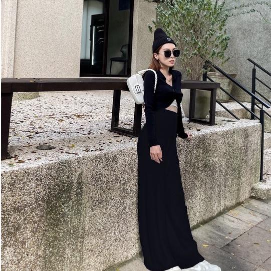 【DOE.FF】翻領扭結針織上衣 (現貨) 發熱衣 針織衫 打底衫 短版上衣 辣妹風 針織毛衣 毛衣女 女裝 上衣女-細節圖4