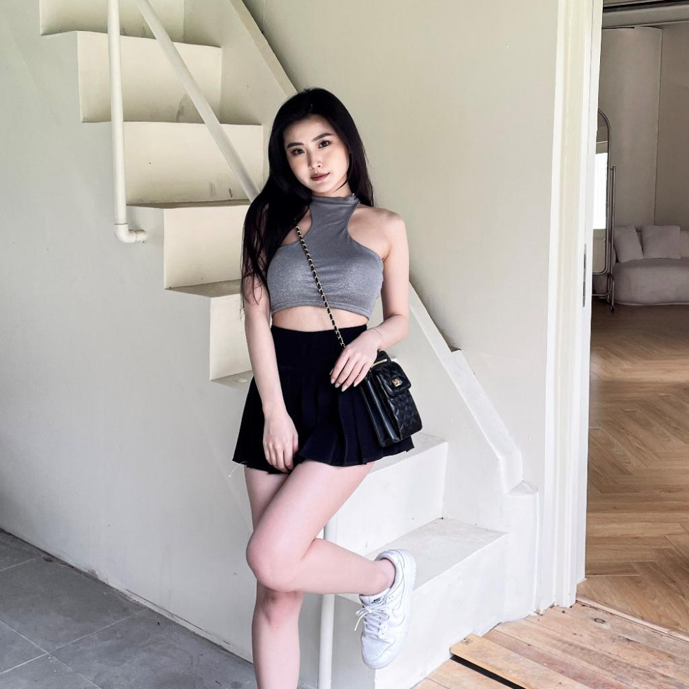 【DOE.FF】 百褶開岔短裙 (現+預) 百褶裙 褲裙 短裙 a字裙 高腰短裙 學生服 性感 角色扮演 情趣 學生裙-細節圖9