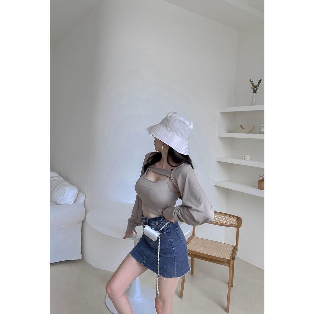 【DOE.FF】莫代爾厚墊BRA + 寬袖砍肩TEE ｜現貨｜-細節圖4