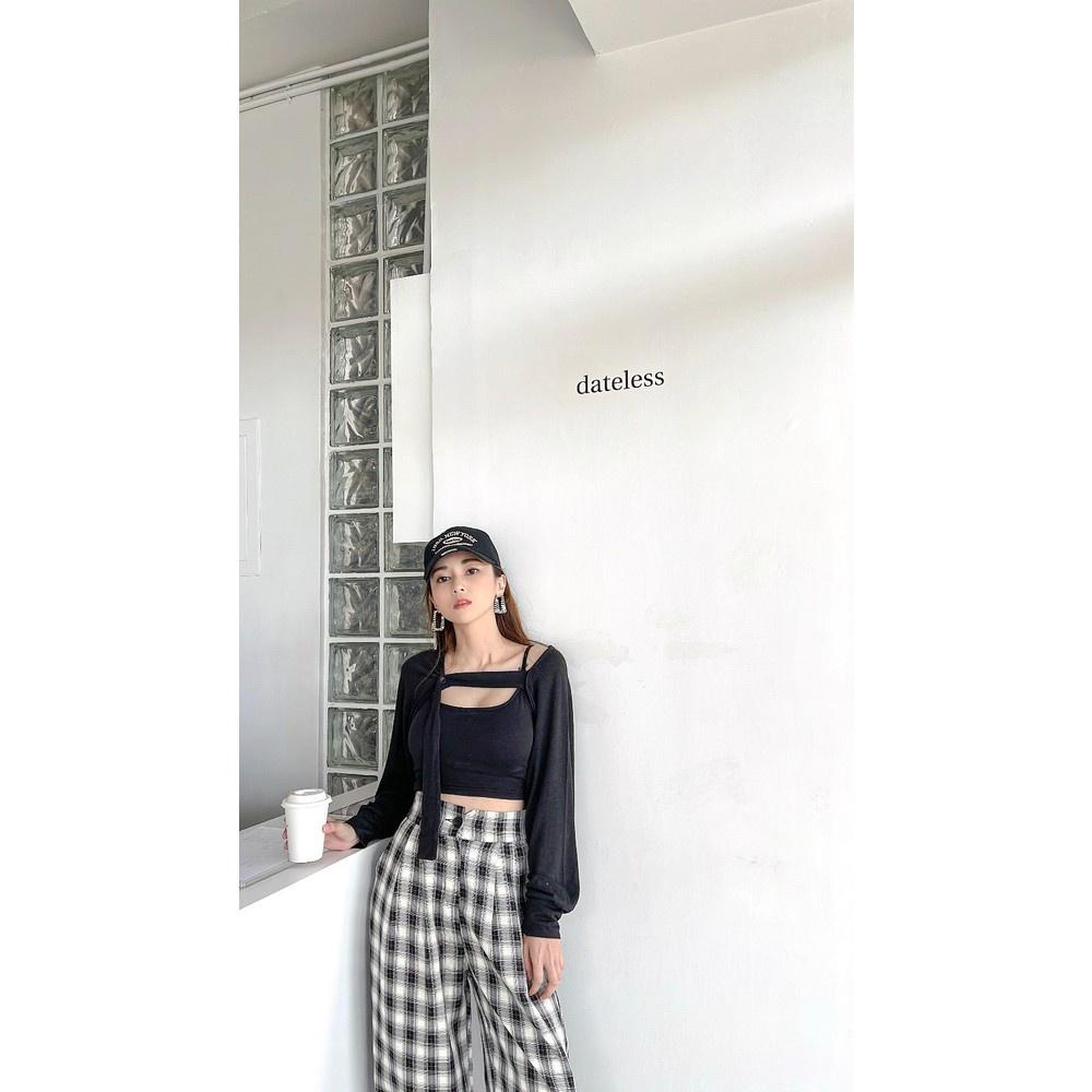 【DOE.FF】莫代爾厚墊BRA + 寬袖砍肩TEE ｜現貨｜-細節圖5