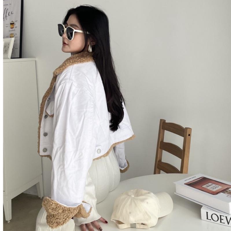 【DOE.FF】泰迪羔羊短牛仔外套 ｜現貨｜-細節圖5