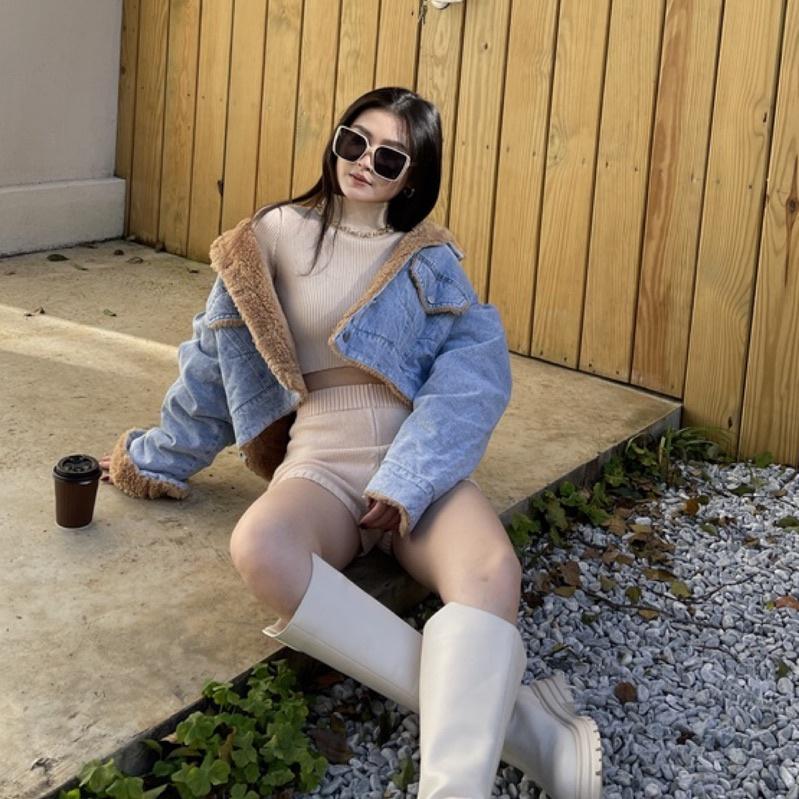 【DOE.FF】泰迪羔羊短牛仔外套 ｜現貨｜-細節圖7