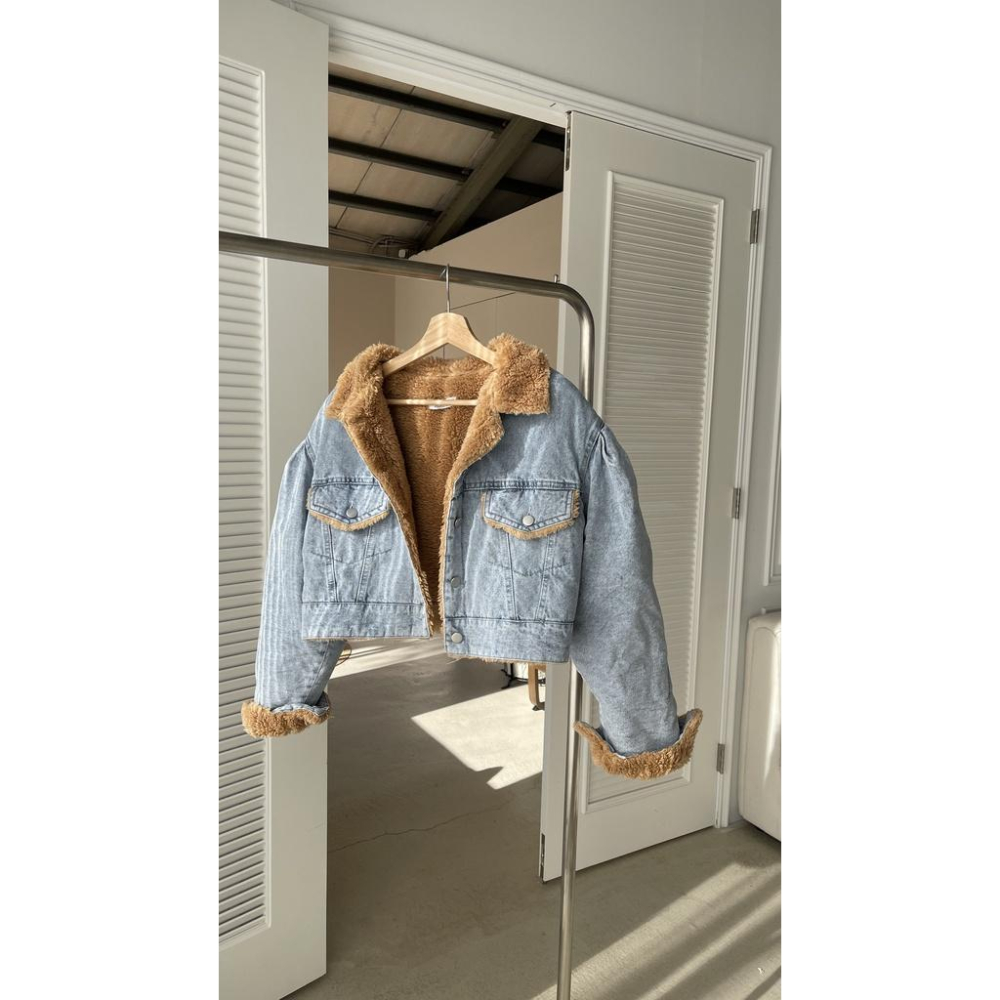 【DOE.FF】泰迪羔羊短牛仔外套 ｜現貨｜-細節圖9