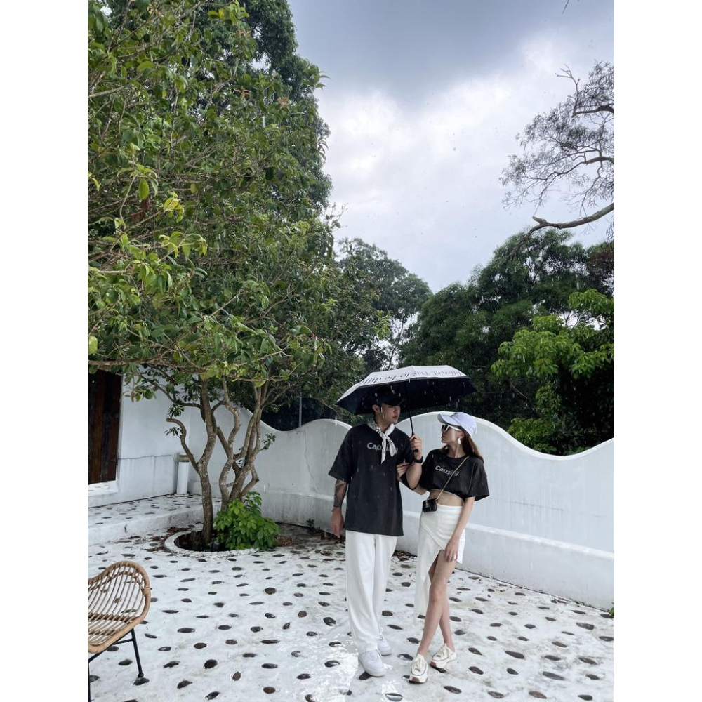 【DOE.FF】標語落肩寬鬆情侶短T （現貨・福利品） 情侶裝 短Ｔ ＯＶＥＲＳＩＺＥ 女裝 男裝 Ｔ恤 寬鬆上衣-細節圖6