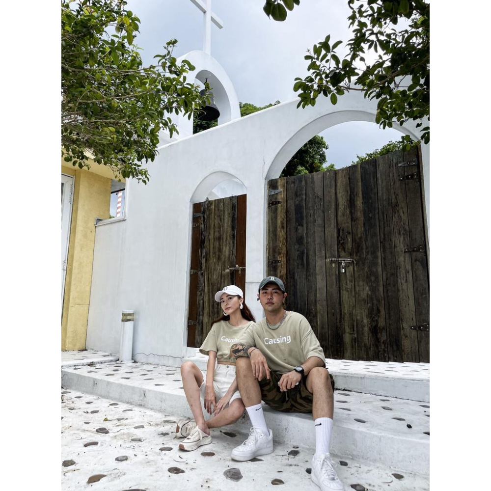 【DOE.FF】標語落肩寬鬆情侶短T （現貨・福利品） 情侶裝 短Ｔ ＯＶＥＲＳＩＺＥ 女裝 男裝 Ｔ恤 寬鬆上衣-細節圖7