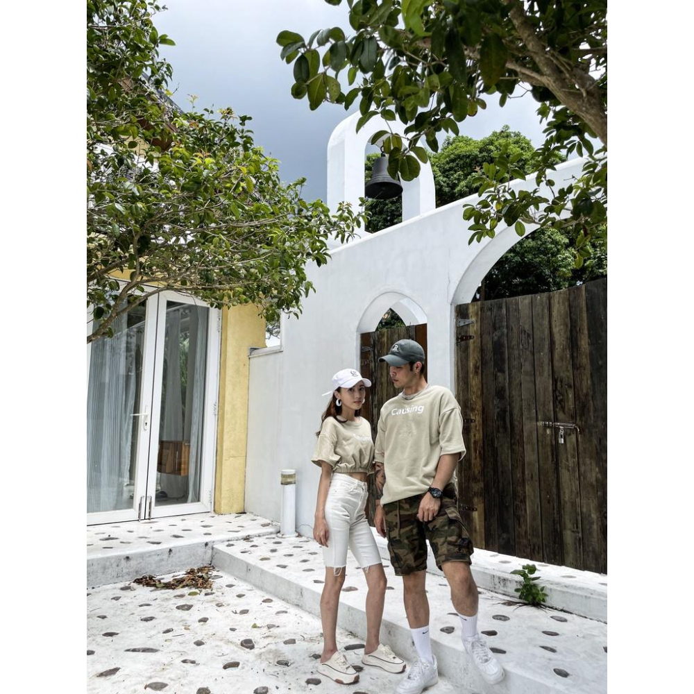 【DOE.FF】標語落肩寬鬆情侶短T （現貨・福利品） 情侶裝 短Ｔ ＯＶＥＲＳＩＺＥ 女裝 男裝 Ｔ恤 寬鬆上衣-細節圖8