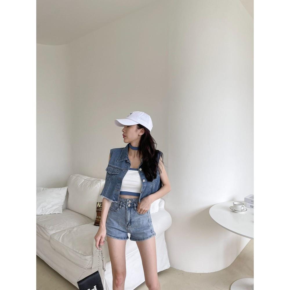 【DOE.FF實拍】不修邊牛仔背心外套｜現貨｜-細節圖2