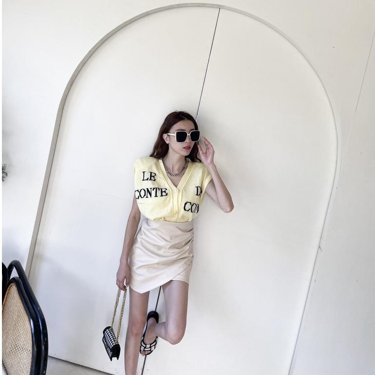 【DOE.FF】墊肩寬鬆毛衣 （現貨） 針織背心 背心外套 毛衣女 背心女 針織毛衣 上衣女 女裝 小香風 針織衫-細節圖4