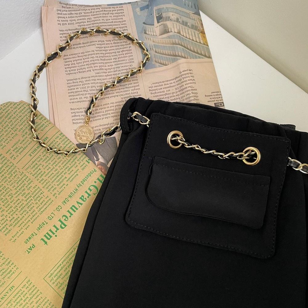 【DOE.FF】超強腿長+10cm附腰包喇叭褲 ｜現貨｜ 西裝褲 雪紡褲 腿長 顯瘦 百搭 喇叭褲 微喇叭 大喇叭 休閒-細節圖7