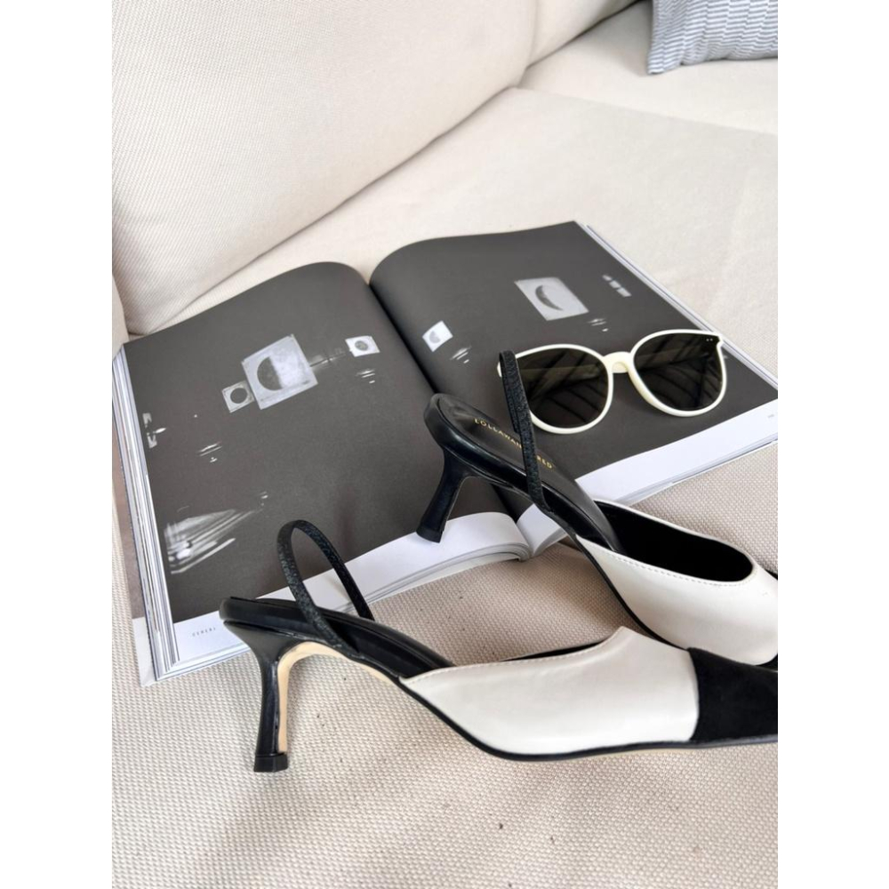 【DOE.FF實拍】時髦黑白印象尖頭低跟鞋 涼鞋 高跟鞋 10/27-細節圖2