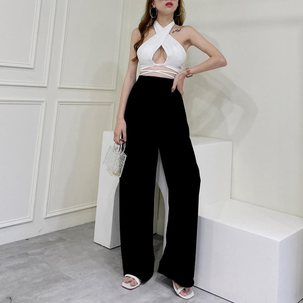 【DOE.FF】涼感絲柔垂墜百摺寬褲｜現貨｜-細節圖3