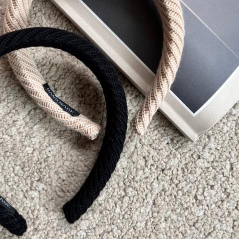 【DOE.FF】毛線編織髮箍 | 現貨 | 韓國髮飾 頭飾 髮箍女 韓版 歐美 ins 可愛 穿搭配件 快速出貨-細節圖3