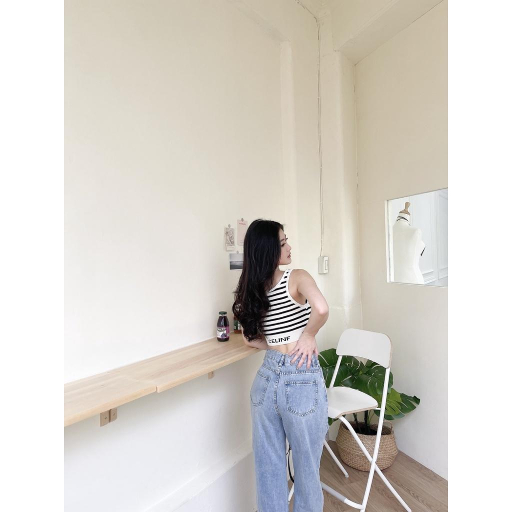 【DOE.FF】個性割破男友牛仔寬褲 (現貨) 寬褲 長褲女 牛仔長褲 直筒褲 顯瘦長褲 高腰長褲 女裝 牛仔褲 辣妹風-細節圖3