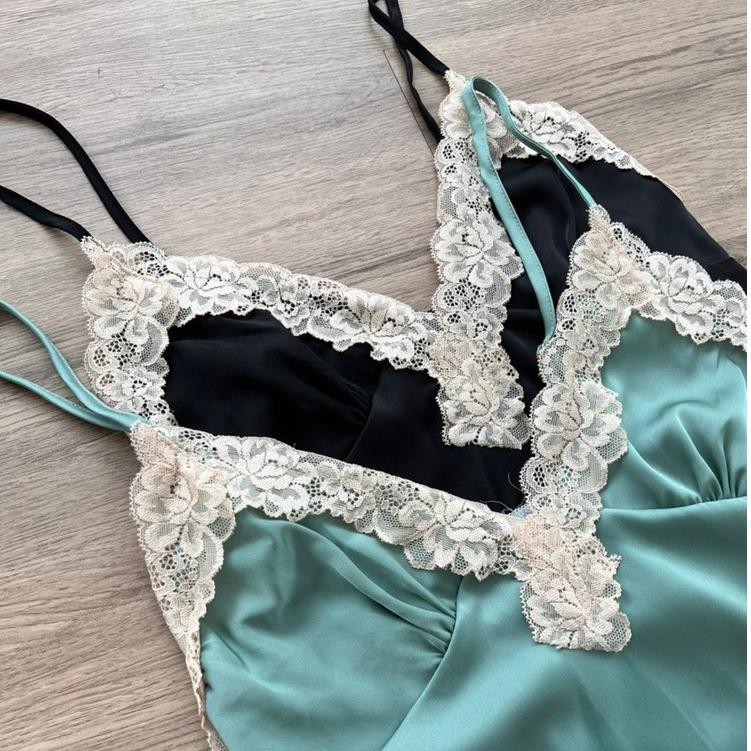 【DOE.FF】法式睫毛蕾絲連身睡衣  (現貨) 居家服 睡衣 睡衣女 睡衣裙 性感睡衣 情趣睡衣 女裝 辣妹風-細節圖3