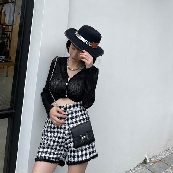 【DOE.FF】春款皺褶小鈕扣透視上衣 （現貨） 外套女 薄外套 上衣女 針織外套 針織衫 短版上衣 辣妹上衣 女裝-細節圖7